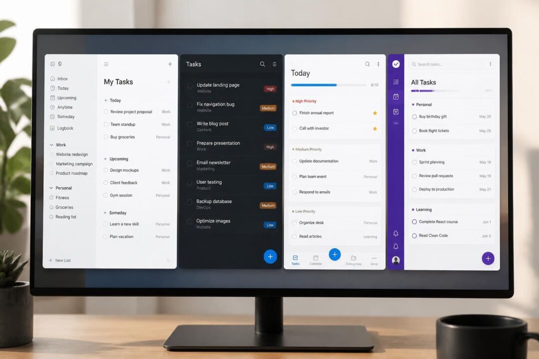 explore and compare desktop to-do list interfaces through detailed screenshots, uncovering key features and usability insights to help you choose the best productivity tool.